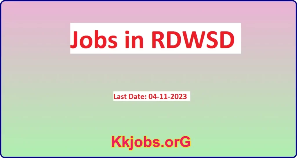 Jobs in RDWSD