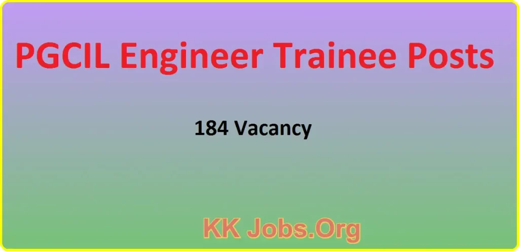 PGCIL Engineer Trainee jobs 2023